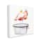 Stupell Industries Flamingo Bath Time Charming Bubble Detail Canvas Wall Art